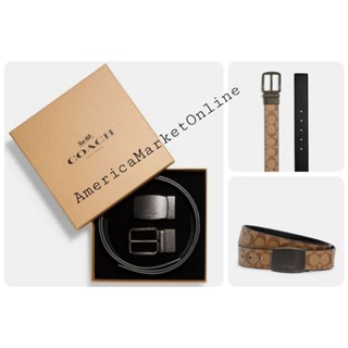 เข็มขัด COACH/ BOXED HARNESS PLAQUE REVERSIBLE BELT (COACH F22540)