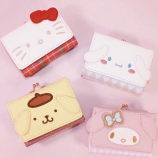 รุ่นใหม่ล่าสุด Sanrio PU กระเป๋าสตางค์ใบสั้น หนังอย่างดี กระเป๋าสตางค์   พกพาสะดวก