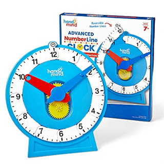 Hand 2 Mind, Advanced NumberLine Clock, Single นาฬิกาแบบก้าวหน้าชนิดแถบตัวเลข ของเล่นเด็ก 7 ปี+