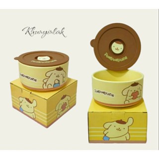 🛒พร้อมส่ง🛒ชามเซรามิค Sanrioซานริโอ ลายPompompurin ปอมปอมพูริน ของพรีเมียมเซเว่น