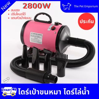 ไดร์เป่าขนหมา ไดร์เป่าขนสัตว์เลี้ยง  2800W  ไดร์ไดร์ไล่น้ำ เสียงเป๋า ลมแรง เครื่องเป่าขนสุนัข