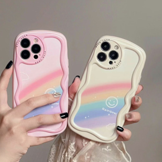 💕พร้อมส่ง💕iPhone 14 13 12 11 Pro Max เคส for เคสไอโฟน11 น่ารัก บางเบาพกพาง่าย รุ้ง การ์ตูน Case