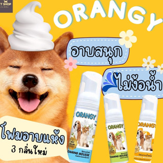 โฟมอาบน้ำแห้งสัตว์เลี้ยง Orangy ใช้ได้ทั้งหมา,แมว มี 3 กลิ่นให้เลือก กลิ่นหอม ขนสวย ไม่ต้องใช้น้ำในการอาบ 60ml