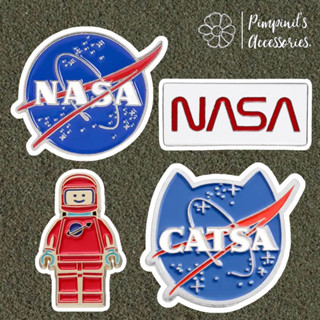 ʕ •ᴥ•ʔ ✿ พร้อมส่ง : เข็มกลัดเซ็ทเครื่องหมายองค์การนาซ่าและนักบินอวกาศ | NASA, CATSA &amp; Astronaut Enamel Brooch Pin Set.