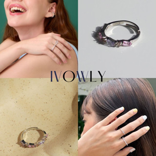 แหวน ivowly-Ella ring (กรอกโค้ด:  HECVR ลด 45.-) แหวนพลอยสีเงิน