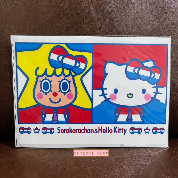 แฟ้ม A4 Sorakara Chan & Hello Kitty (Limited) ลายสีขาว แนวนอน มีเฉพาะที่ Tokyo SkyTree เท่านั้น