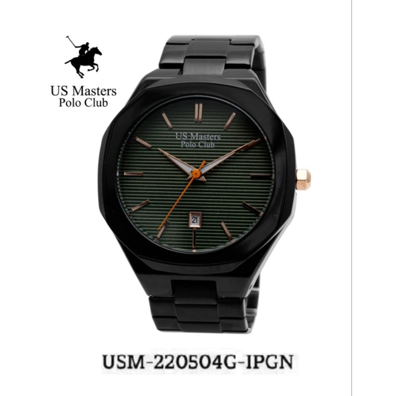 US Masters Polo Club  นาฬิกาผู้ชาย รุ่น USM-220504G-IPGN  สายสเตนเลส