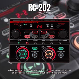 Boss RC-202 Loop Station งานสตูดิโอ หรือลูปซินธ์ ED เล่นลูปพร้อมกันได้ 2 ลูป, EFX ซาวด์ Creative, มีบ๊อกซ์กลองในตัวด้วย