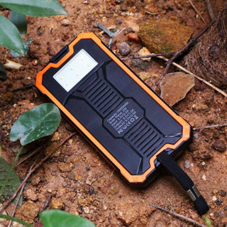 28000mAh Dual USB Power Bank Case Portable Solar Battery Charger Flashlight แบตสำรอง พลังงานแสงอาทิตย์