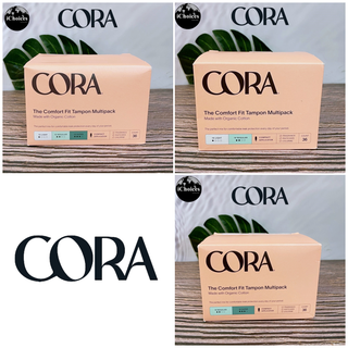 [CORA] The Comfort Fit Tampon Multipack with Compact Applicator 36 Count ผ้าอนามัยแบบสอด สำหรับวันมาน้อย-มามาก วันมาปกติ