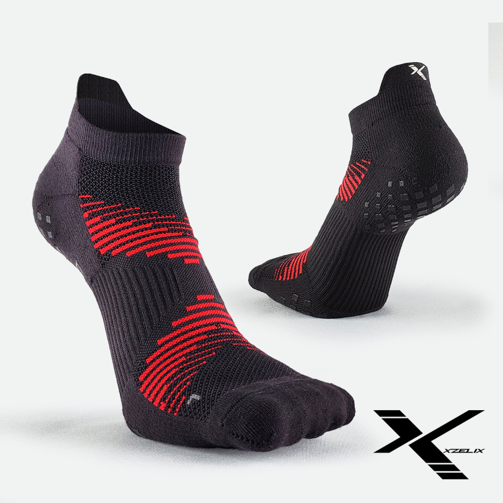 XZELIX | Xpress GRIP - Performance No Show Tab Socks ถุงเท้ากันลื่น ข้อสั้น สำหรับเล่นกีฬา
