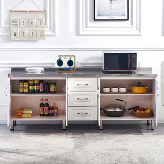 Mondial เคาเตอร์ครัว 304 สแตนเลส kitchen cabinet 80CM/120CM/160CM ชุดครัว ล้างจาน/ตู้ซิ้งล้างจาน/ตู้วางเตาแก๊ส