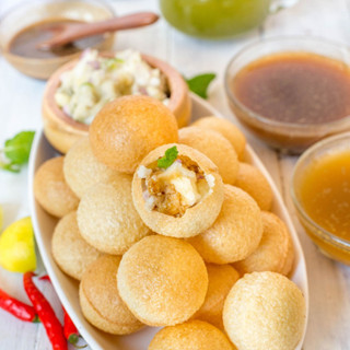 ปานีปุริพร้อมทาน Ready to Eat Pani Puri 30 Pani Puri Balls