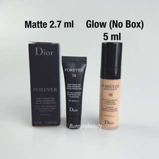 DIOR FOREVER 24H No Transfer High Perfection(Matte)/24H Wear Radiant Foundation(Glow) Mini 5 ml