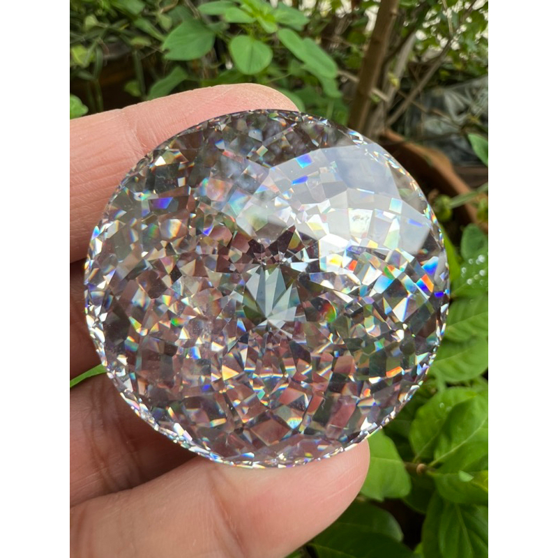 เพชร CZ เพชรรัสเซีย ยอดเยี่ยม เนื้อแข็ง AAA สี WHITE (1 เม็ด)CZ WHITE SYNTHETIC DIAMOND ZIRCONIA ROUND SHAPE 40 MM 1
