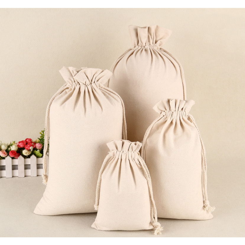 🍑GIFT🍑ถุงหูรูด ถุงผ้าหนา  หลายขนาด แบบผ้าหนา (พร้อมส่ง)