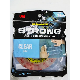 เทปใส 2 หน้า 3M  SCOTCH Clear Mounting Tape 4010 19mmX4m โฉมใหม่