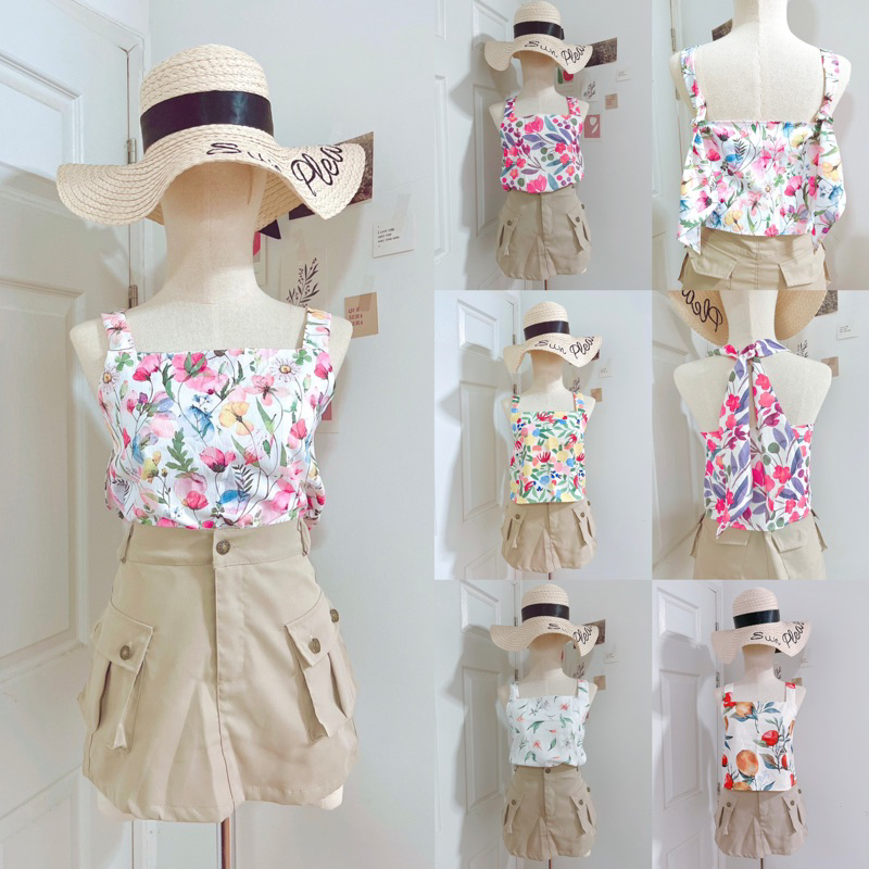 Diiz’s DESERT TOP เสื้อครอป มินิมอล สายผูกปรับความยาวได้