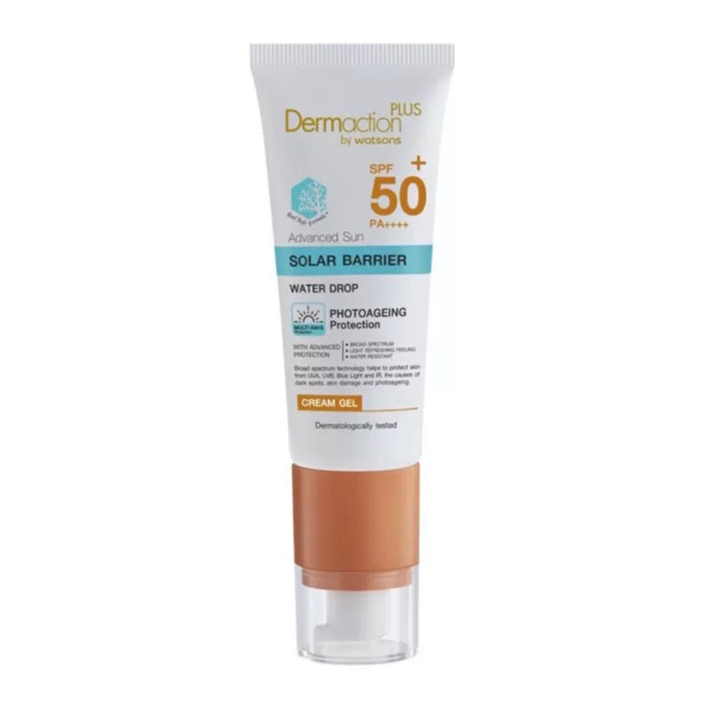ครีมกันแดด เดอมาแอคชัน 40ml ใช้ดี สบายผิว ไม่เหนียวเหนอะหนะ Dermaction Advanced Sun Water Drop Cream Gel SPF50+ PA+++