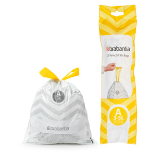 Brabantia ถุงขยะ สำหรับถังขยะขนาด 3ลิตร Brabantia Perfect Fit Bags Code A 3 Litre จำนวน 3 แพ็ค(60ใบ)