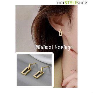 ต่างหูมินิมอล ต่างหู-สี่เหลี่ยม-A1 สีทอง Minimal Earing ต่างหูเกาหลีมินิมอล ต่างหูแฟชั่นเกาหลี