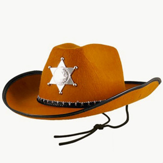 หมวกคาวบอย สีน้ำตาล Adults Brown Cowboy Fancy Hat