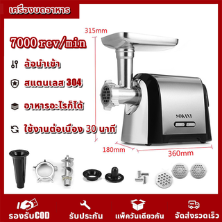 ⚡️ปั่นเนื้อที่เร็วที่สุด⚡️SOKANY 3200W เครื่องบดหมู