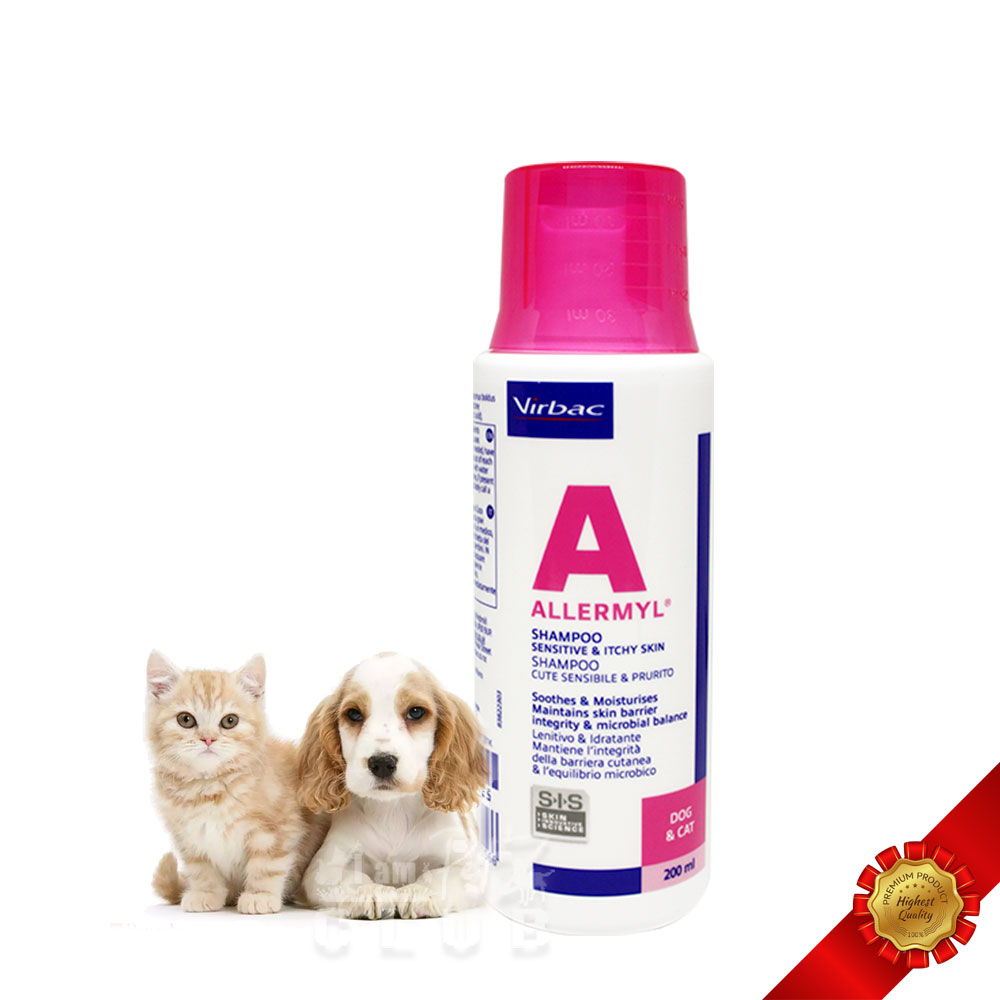 Virbac Allermyl Shampoo [200ml] แชมพูสูตรผิวหนังแพ้ง่าย แก้คัน บำรุงผิวหนัง สำหรับสุนัขและแมว