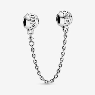 (พร้อมส่ง)Pandora Band of Hearts Safety Chain เซฟตี้ลายหัวใจ Pandoraของเเท้100%