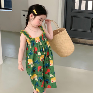 จั๊มสูทสีเขียว - lovely green jumpsuit kids 🌿