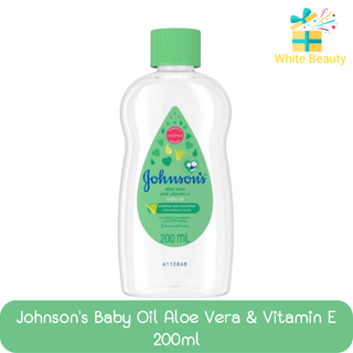 Johnsons Baby Oil Aloe Vera And Vitamin E 200ml.จอห์นสัน เบบี้ ออยล์ อโลเวร่า แอนด์ วิตามินอี 200มล.