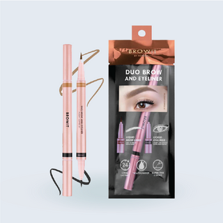 Browit Duo Brow and Eyeliner (0.35ml+0.2ml) ดินสอเขียนคิ้วและอายไลน์เนอร์ในแท่งเดียว ติดทนนาน กันน้ำกันเหงื่อ