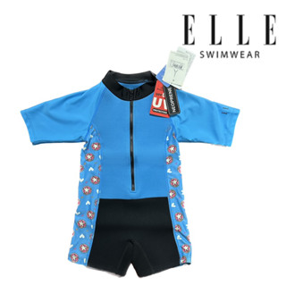 ชุดว่ายน้ำเด็กUnisex 1ชิ้น กันUV กันอุณหภูมิ ผลิตจากNeoprene ยี่ห้อ Elle ซิปหน้า ราคาเต็ม 2,xxx