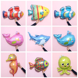 ลูกโป่งฟอยล์รูปสัตว์ใต้ท้องทะเล Sealife Balloons Happy Birthday พร้อมส่ง