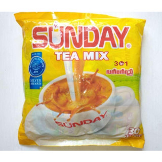 Sunday mix ชา กาแฟ สำเร็จรูป ชานมพม่า กาแฟพม่า หอม อร่อย กลมกล่อม (1แพ็ค 30 ซอง)