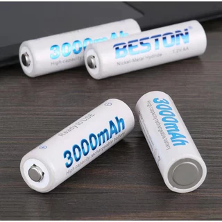 ถ่านชาร์จ AA BESTON 3000mAh 1.2V จำนวน 4 ก้อน ฟรีกล่องใส่ถ่าน คุณภาพสูง ราคาถูก