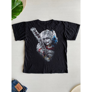 เสื้อยืด Harley quinn ฮีโร่ DC สีดำ ลายเต็มๆ สภาพใหม่ Size L