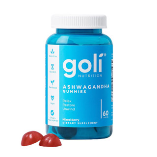 Goli Ashwagandha &amp; Vitamin D Gummies (60กัมมี่) กัมมี่โสมอินเดีย