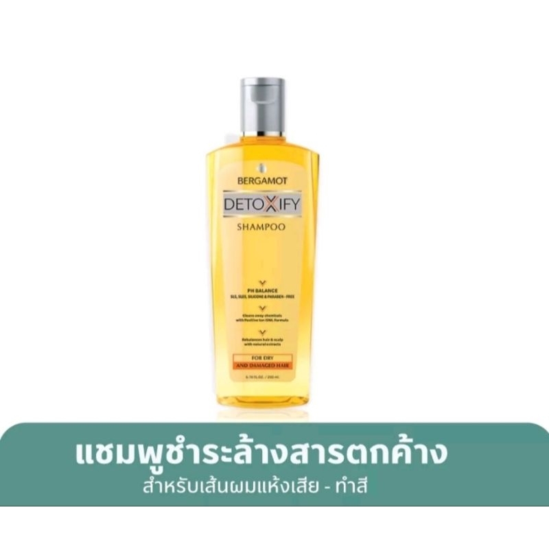 Bergamot Detoxify Shampoo เบอกาม็อท แชมพู สำหรับผมแห้งเสีย