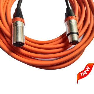 สายไมค์XLR Cable Stereo สายสีส้ม หัวคละสี