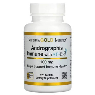 สารสกัดฟ้าทะลายโจรเข้มข้น California Gold Nutrition, Andrographis Immune with AP-BIO, 100 mg