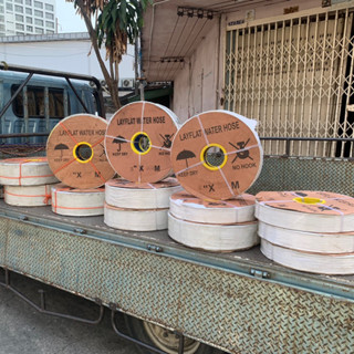 สายส่งน้ำผ้าใบ เคลือบPVCอย่างดี ตราTAYAMA(มาตรฐานญี่ปุ่น) ขนาด4-8นิ้ว ราคาต่อเมตร ทน เหนียว ไร้กลิ่น สายส่งน้ำผ้าใบ