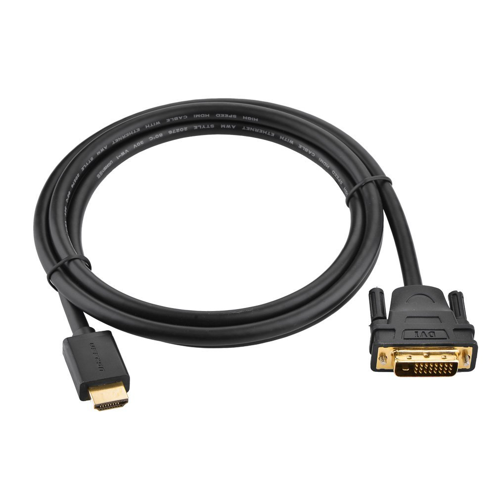 UGREEN 11150  CABLE HDMI TO DVI 24+1 | สาย HDMI ไปเป็น DVI-D 24+1 ใช้งานได้ 2 ทิศทาง HDMI to DVI 24+