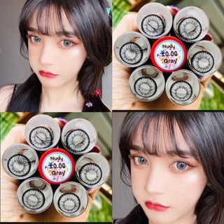 คอนแทคเลนส์ รุ่น Nudy/Nola สีเทา/ตาล Gray/Brown มีค่าสายตา (0.00)-(-10.00)