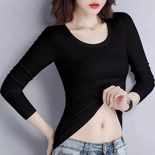 เสื้อคอกลมแขนยาว เต็มตัว (ผ้าคอตตอน) มีบริการเก็บเงินปลายทาง
