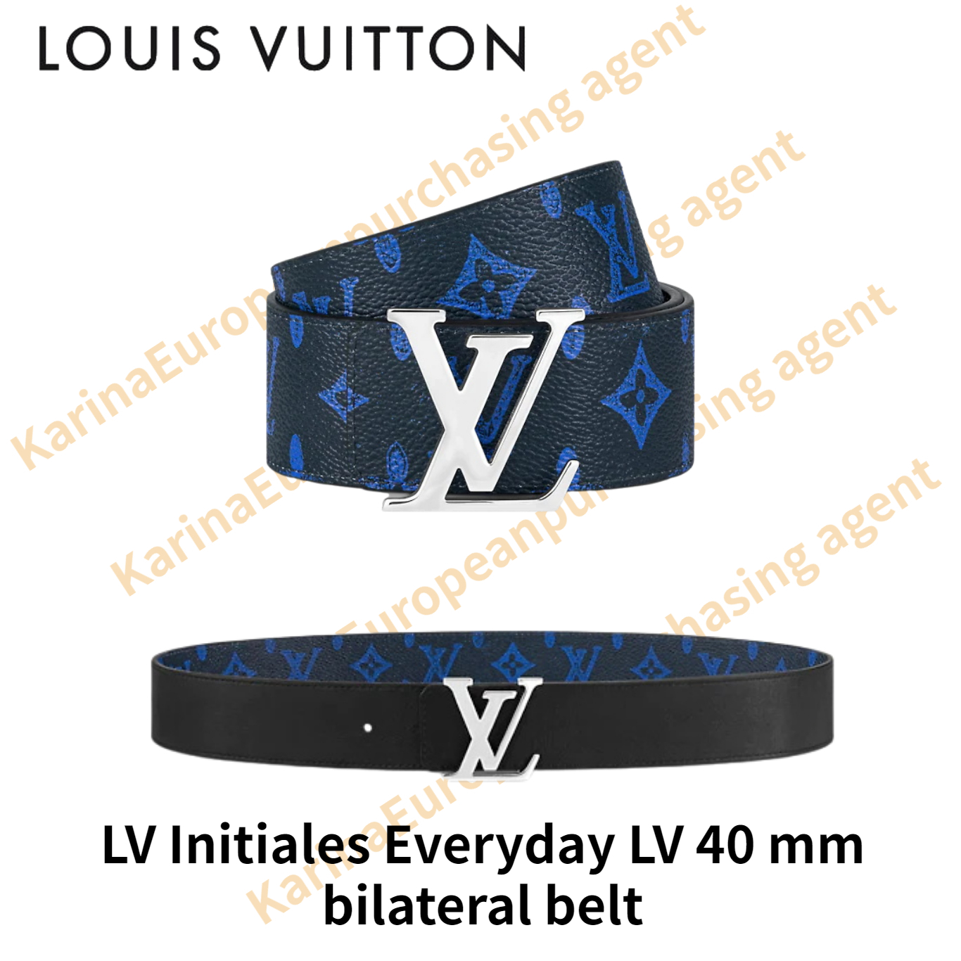 Classic models LV Initiales Everyday LV 40 mm bilateral belt Louis Vuitton