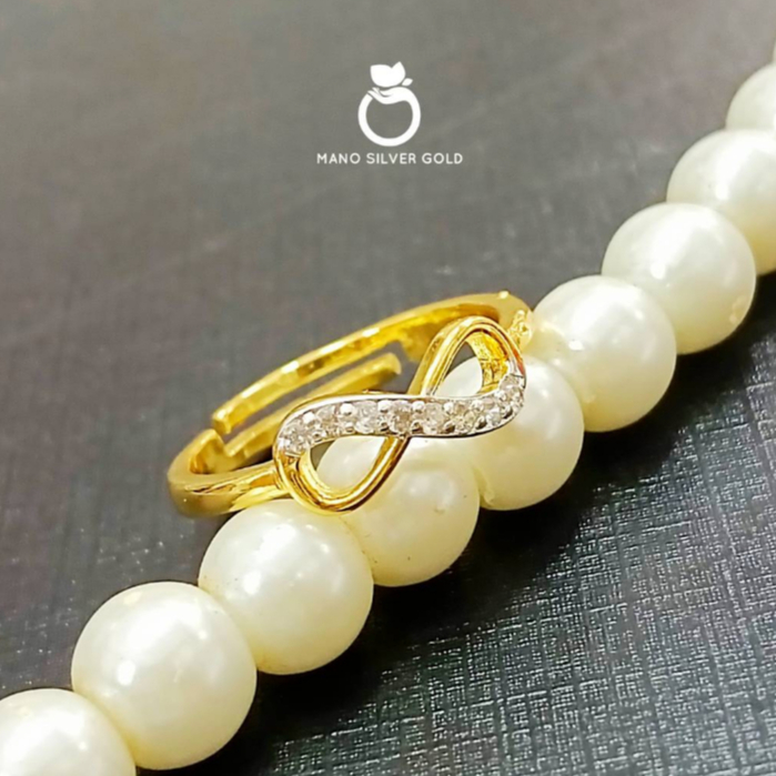 แหวนอินฟีนิตี้ 0546 รุ่นฟรีไซส์ หนัก 1 สลึง แหวนทองเคลือบแก้ว แหวนทองเคลือบแก้ว ทองสวย แหวนทอง แหวนทองชุบ แหวนทองสวย