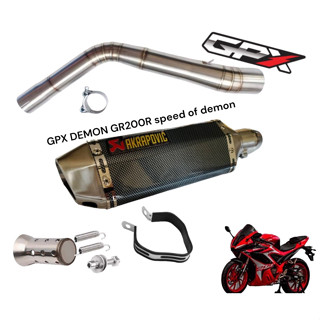 สลิปออนDEMON GR200R+ปลายท่อ14นิ้วปากเงินลายเคฟล่า0 ดำปากดำ1 รุ้งเงาปากขาว2 ขาวปากเคฟล่า3 ดำปากเคฟล่า4 รุ้งปากเคฟล่า5+แคท