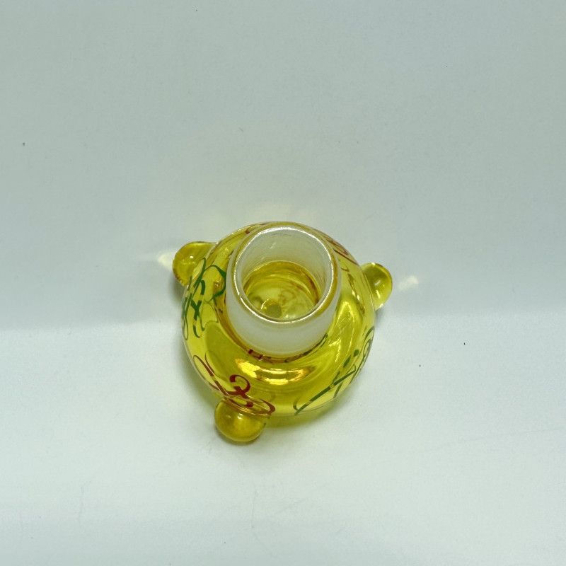 โจ๋สีเหลือง โจ๋แก้วถ้วยกลม คัพแก้วสายเขียว ข้อต่อ 19mm ถ้วยแก้วขนาดเล็ก