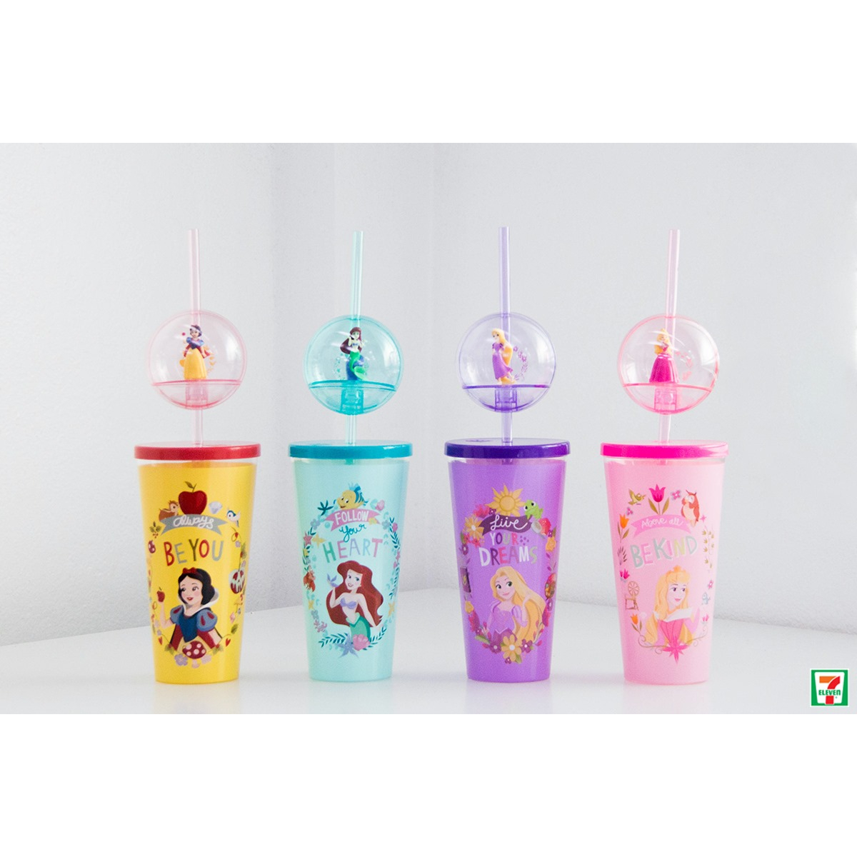 💟 ของพรีเมี่ยม 💟 แก้วน้ำเซเว่น แก้วโลลี่ป๊อป เจ้าหญิงดิสนีย์ 7-11 lolipop disneys princess 7-eleven 